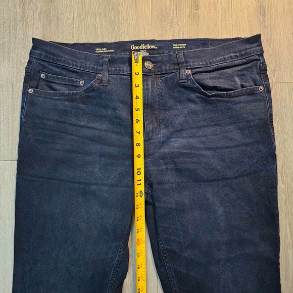 Goodfellow Men’s Slim Straight Fit Navy Blue Jeans Sz 40x30 - Picture 6 of 9